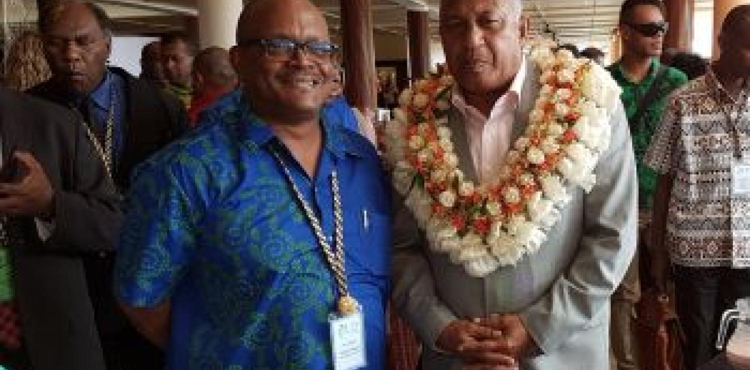 (L to R)  Gov. Weeks and the Prime Minister of Fiji, Josala V. Bainimarama