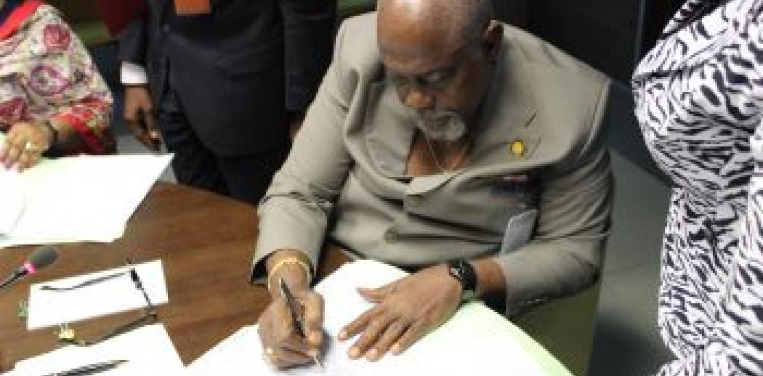 CBL Exe. Gov. Patray Signing Super Data Highway