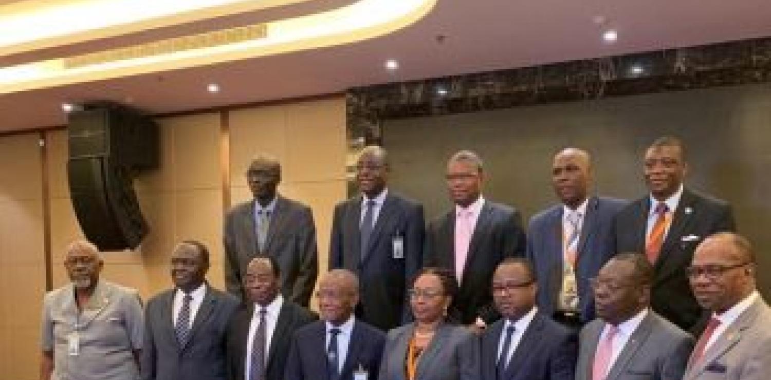 The Executive Governor of the Central Bank of Liberia (CBL) Nathaniel R. Patray, III and his Nigerian counterpart Governor Godwin I. Emefiele......