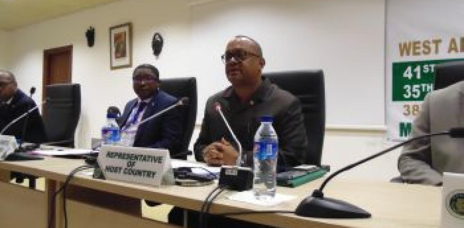 Gov. Weeks addressing WAMZ Central Bank Governors