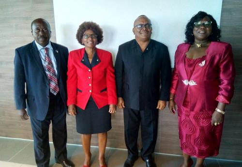 Governors of the CBL, Mrs. D. Sheba Brown, Governor of the Board of Governors; Acting Board Governors, Mr. Richard Dolley, and Mrs. Elsie Dos