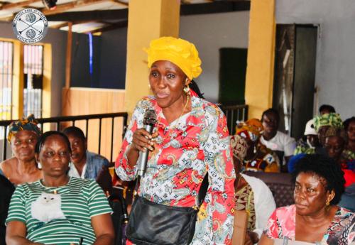 A Marketing Superintendent makes a point during the engagement 